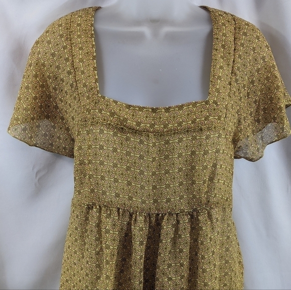 Oh Baby by Motherhood Sheer Overlay Square Neck Tunic Sz L - Picture 2 of 11
